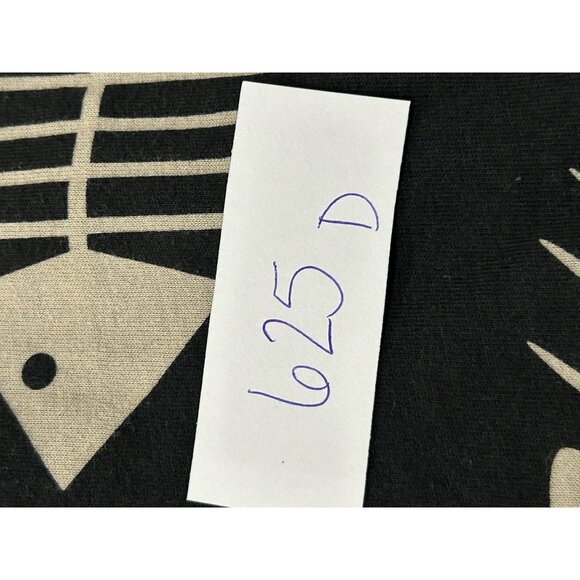 Marushka Fishbone Graphic Tee Black V-Neck 3/4 Sleeve Hand Painted Essentials - Picture 10 of 11